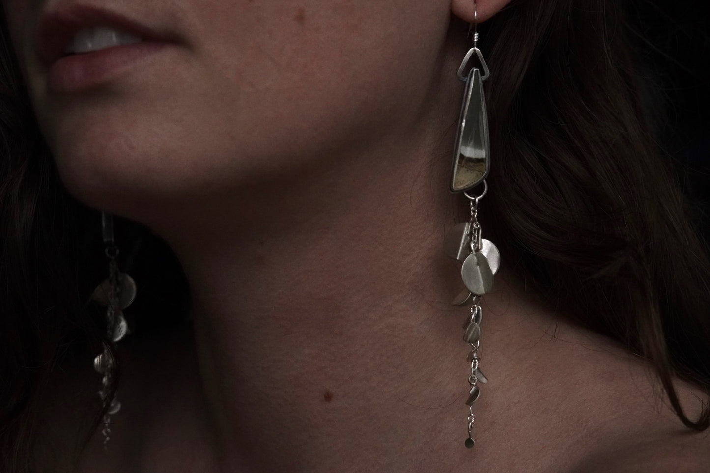 Jasper Sea Ribbon Earrings