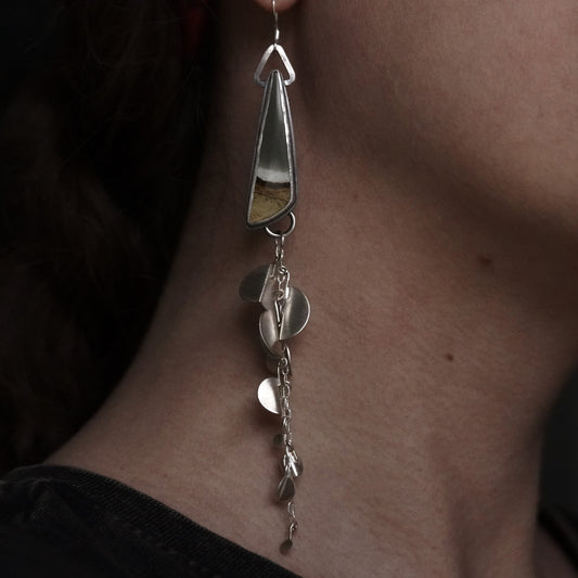 Jasper Sea Ribbon Earrings