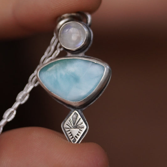 Moonstone Sea Foam Pendant #2