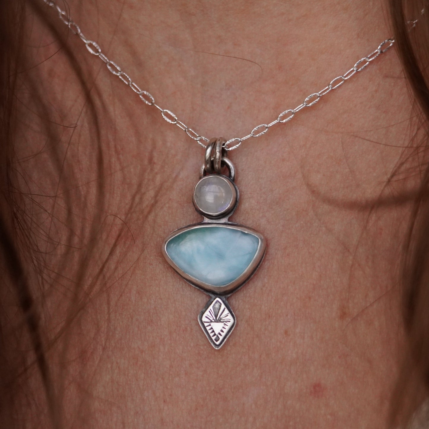 Moonstone Sea Foam Pendant #2