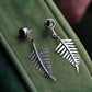 Moss Agate Fern Front-Back Earrings