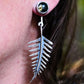Moss Agate Fern Front-Back Earrings
