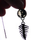 Moss agate and Fern Threader Earrings