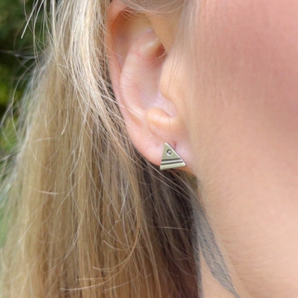 Full Moon Horizon Triangle Studs