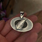 Classic Moss Agate Fern Pendent (Reversible)